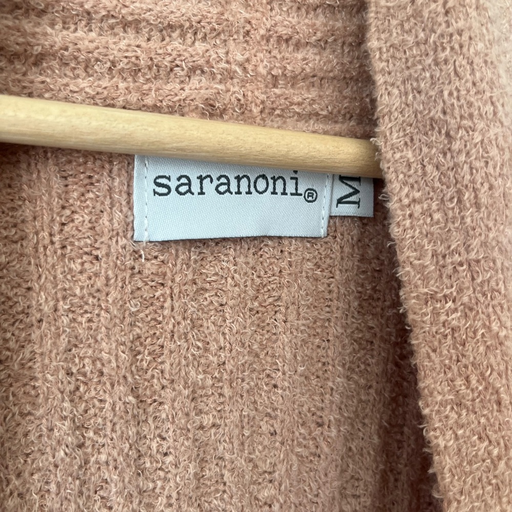 Saranoni Bamboni ribbed featherlite robe pink medium - Picture 8 of 9